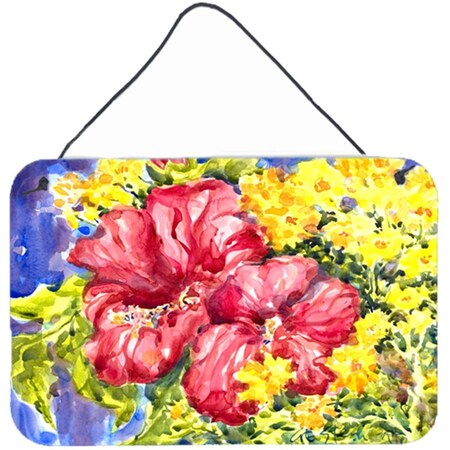Carolines Treasures Flower - Hibiscus Indoor Aluminium Metal Wall Or Door Hanging Prints 6056DS812